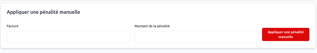 Appliquer une pénalité manuelle