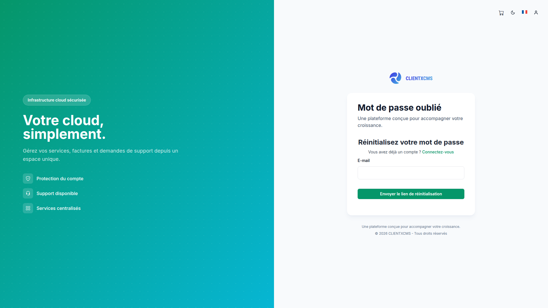 Mot de passe oublié