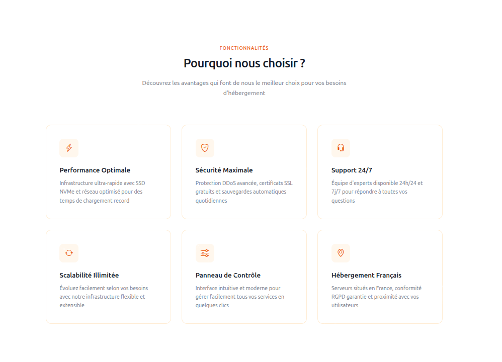 Section fonctionnalité 2 — mise en avant d'une option avancée
